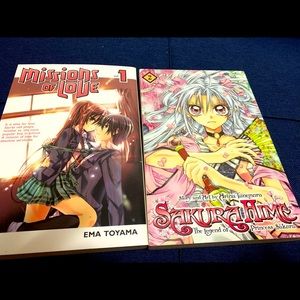 2 anime books Sakura Hime and Missions of Love 1